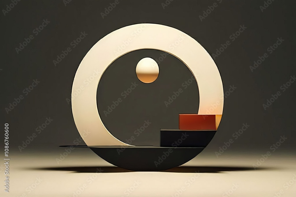 Poster geometric shapes a single simple shape like a circle or square d