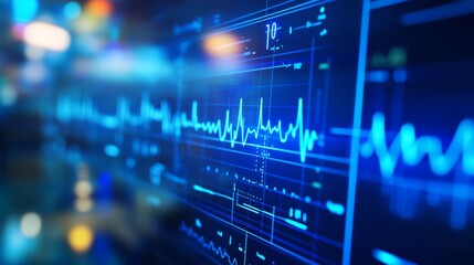 Real-Time Heartbeat Monitor Displaying Detailed Data with Smooth Digital Visuals for Medical and Health Applications