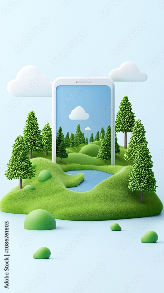 Aufkleber realistic mockup of an interactive mobile game prototype displayed on a smartphone, perfect for digi