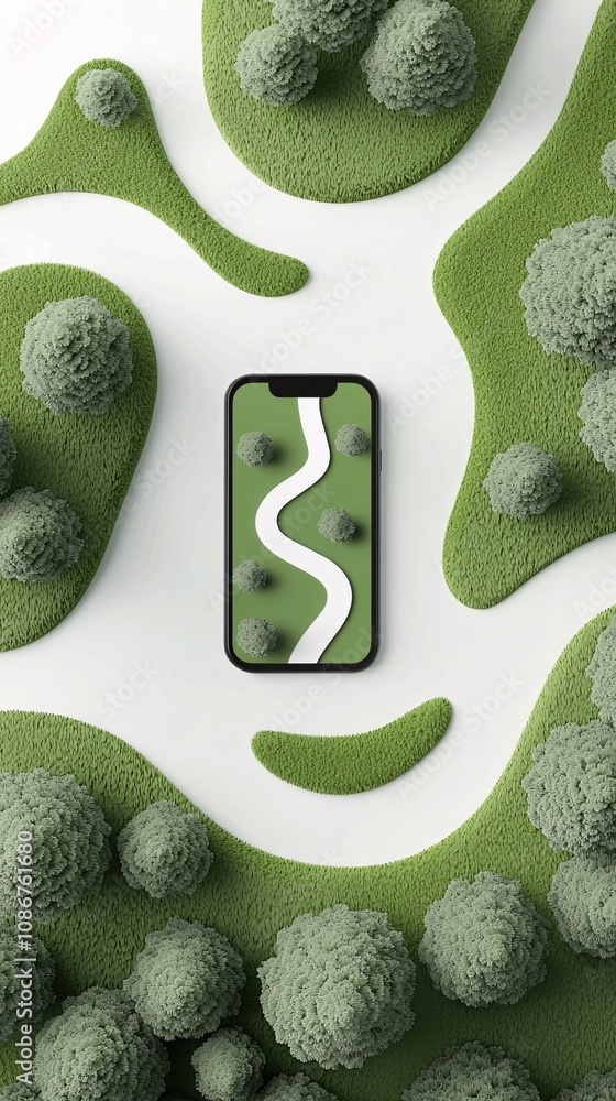 Aufkleber realistic mockup of an interactive mobile game prototype displayed on a smartphone, perfect for digi