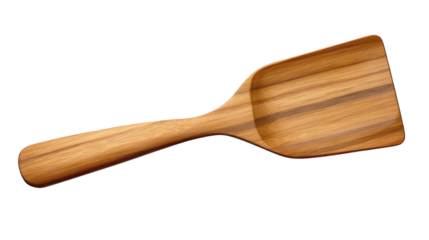 Wooden cooking spatula . isolated on transparent background.