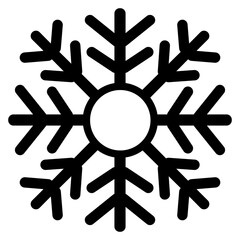 Simple black snowflake designs on a white background