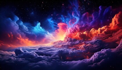 Fototapeta premium Majestic Cosmic Clouds- A Celestial Odyssey 