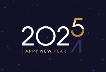 Naklejka premium 2025 loading greeting card, gold New Year countdown