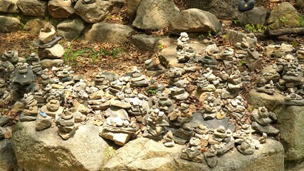 A cobblestone tower built to make a wish