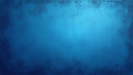 Obraz premium Textured gradient blue background deep rich blue lighter muted blue distressed