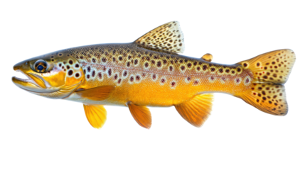 A vibrant brown trout showcasing its unique patterns and colors in detail.