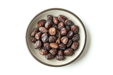 Obraz premium A Bowl of Sweet Dried Dates Ready to Eat