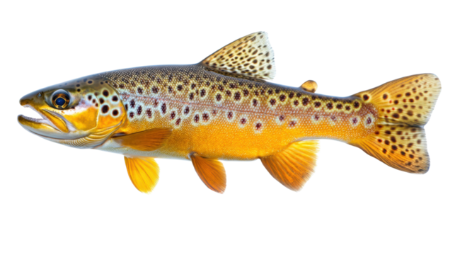 A vibrant brown trout showcasing its unique patterns and colors in detail.