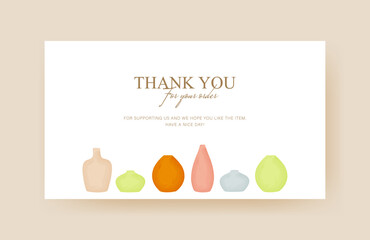 thank you card with abstract gradient design	
