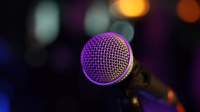 Microphone in concert hall 