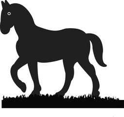 Horse silhouette icon vector illustration.