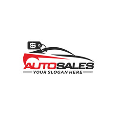 Car sales logo template vector illustration