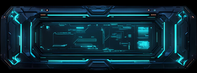 Obraz premium Neon Tech Framework