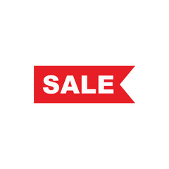 Red Sale Label Icon for Discount and Promotions