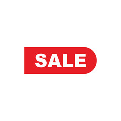 Red Sale Label Icon for Discount and Promotions