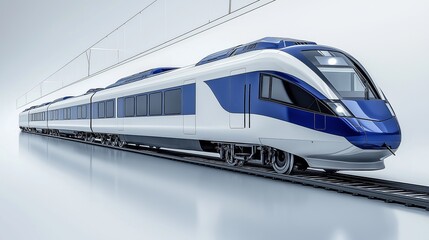 Fototapeta premium Diesel electric locomotive isolated on white background