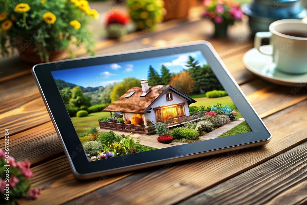 Poster captivating tilt-shift photography of a whimsical home page design for an engaging digital experienc