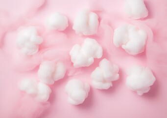 Obraz premium A pink pastel background with clouds, a dreamy texture