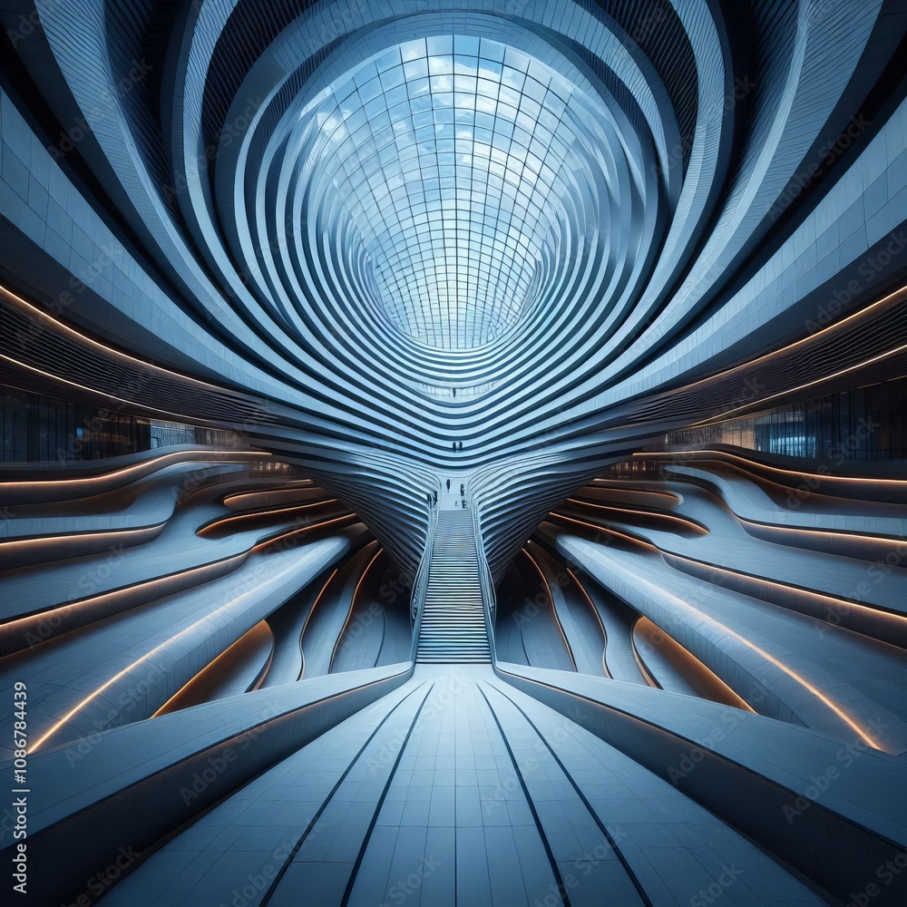 Poster leading lines using lines to guide the viewer's eye towards the