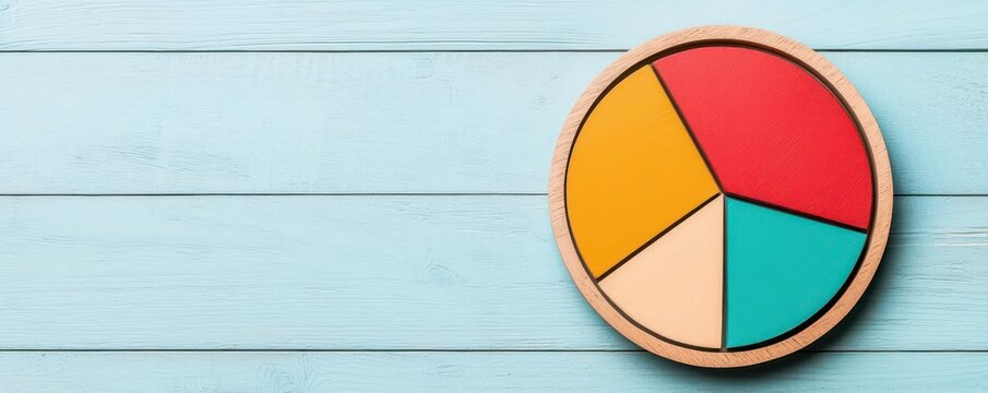 cost of capital concept. Pie chart of valuation breakdown