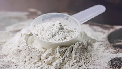 White titanium dioxide powder. Calcium carbonate, magnesium or zinc oxide. Glucose or boric acid