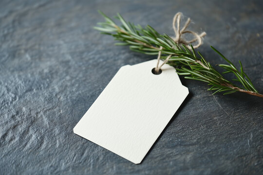 Christmas gift tag mockup with copy space