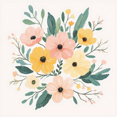Beautiful Abstract Floral Oil Painting