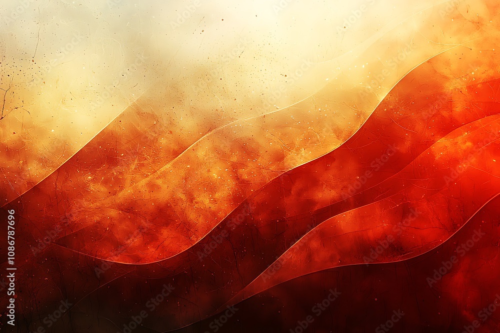 Poster burnt orange abstract background design with flowing lines. generative ai.