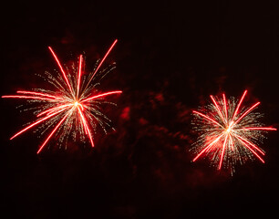 fireworks in the night sky
