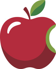 Red apple Icon vector on white background, Red apple Icon, Red apple, apple