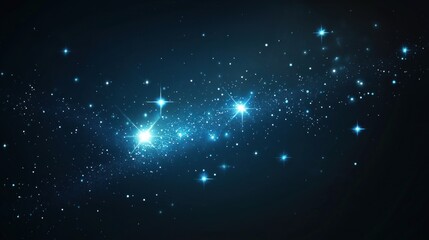 Fototapeta premium Tiny twinkling stars night background universe.