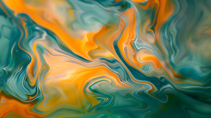 Obraz premium A colorful painting with a purple and gold swirl