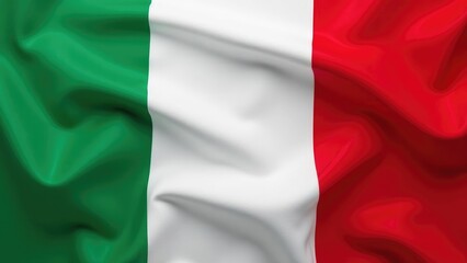 Obraz premium A close-up shot of the Italian flag, beautifully draped and showcasing its vibrant colors. Concept of Italian national pride and identity.