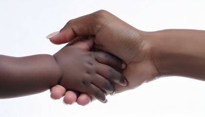 Hands of parent and child