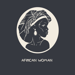 AFRICAN WOMAN LOGO ICON