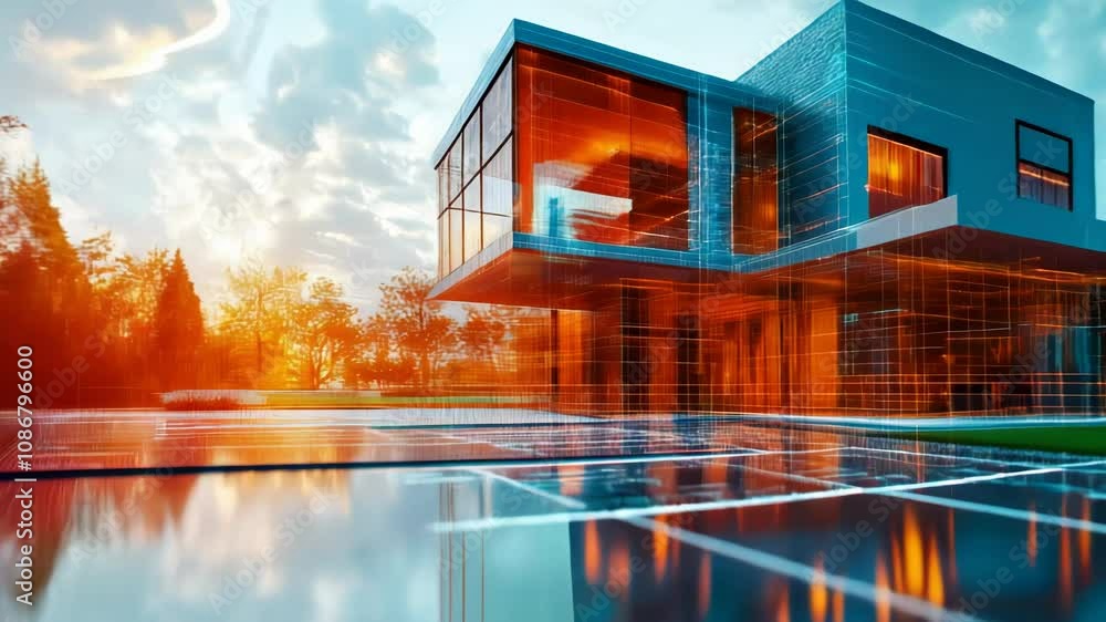 Poster innovative building information modeling (bim) technology in modern architecture design and construc