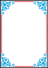 Decorative Christmas ornament with a blank note space and festive patterns on a white backgroun