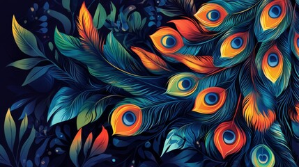 Peacock Feathers Art