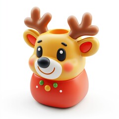 Adorable Reindeer-Shaped Christmas Toothbrush Holder for Kids