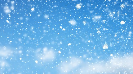 Fototapeta premium Beautiful Blue Watercolor Background with Snowy Effects for Creative Designs