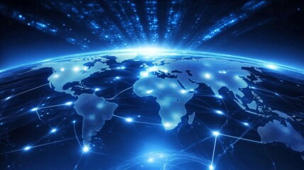 Fototapeta premium Digital Earth Network Connection