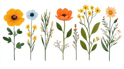 Colorful Floral Illustrations