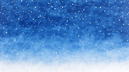 Obraz premium Beautiful Blue Watercolor Background with Snowy Effects for Creative Designs