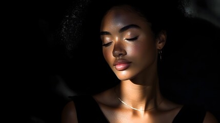 Moody Portrait with Dark Low Key Lighting Capturing an Vision