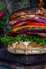 Double buurger wit bacon