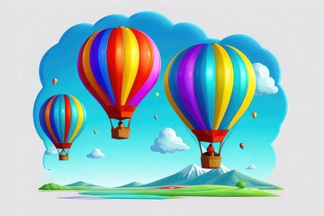 Obraz premium ,hot air balloon in the sky,balloon,hot air balloons,hot air balloon