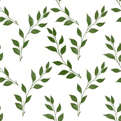 Simple Leaves Seamless Pattern Design
