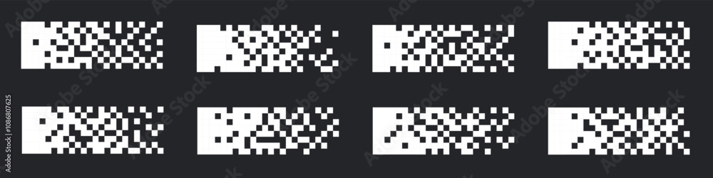 Aufkleber pixel decay pattern. scattered dotted texture. noise and grain effect.vector