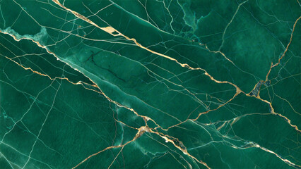 Deep green marble with golden streaks